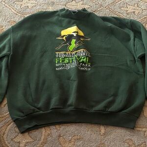 Tultex Vintage Green 'New Jersey Thoroughbred Festival' Sweatshirt $50 XL